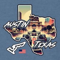 Formula Racing Austin Texas Open Wheel Car Circuit Usa Flag Garment-Dyed Sweatshirt