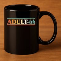 Funny Retro Adultish 11oz C Handle Ceramic Mug