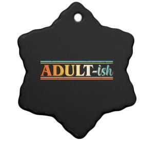 Funny Retro Adultish Ceramic Star Ornament