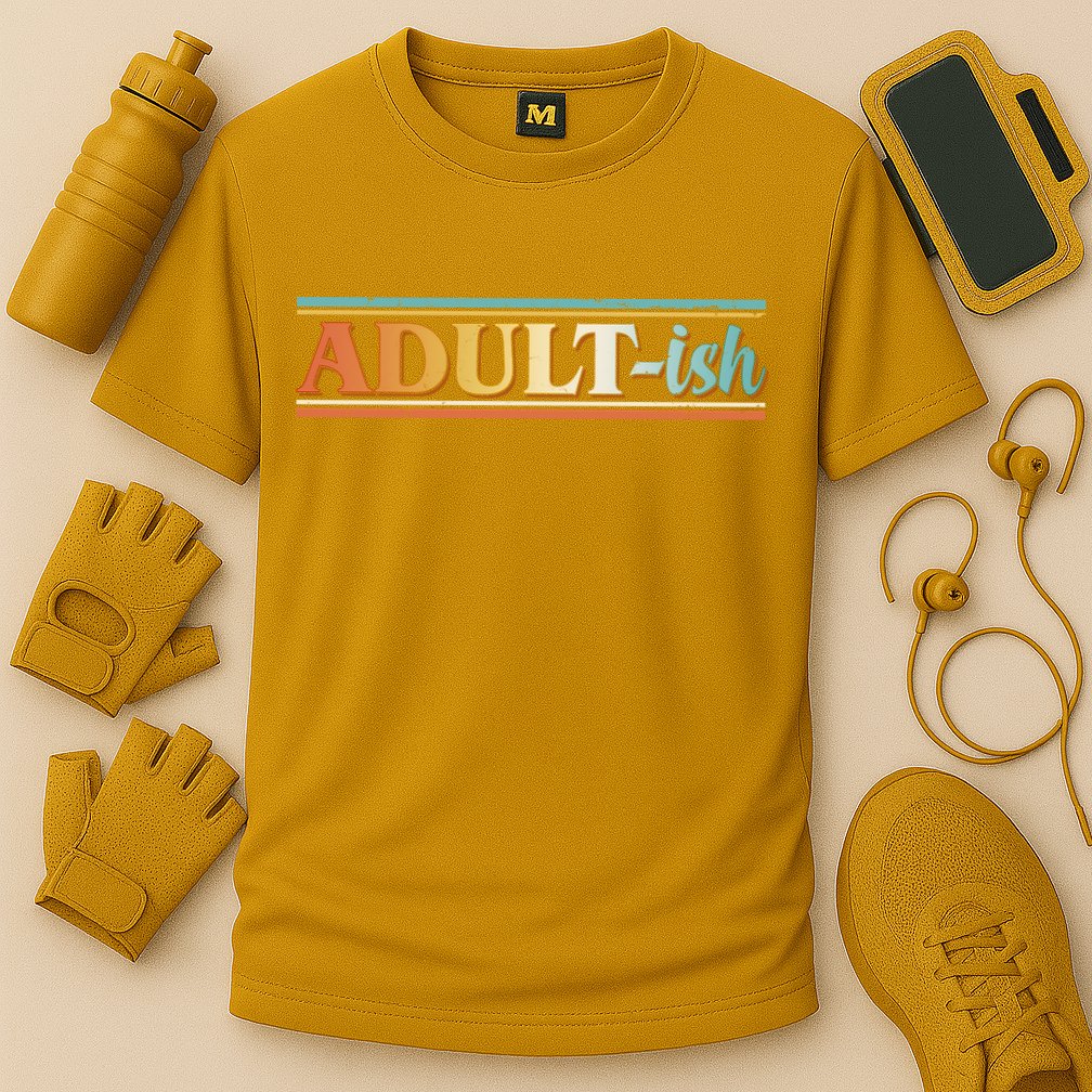 Funny Retro Adultish Cooling Performance Crew T-Shirt