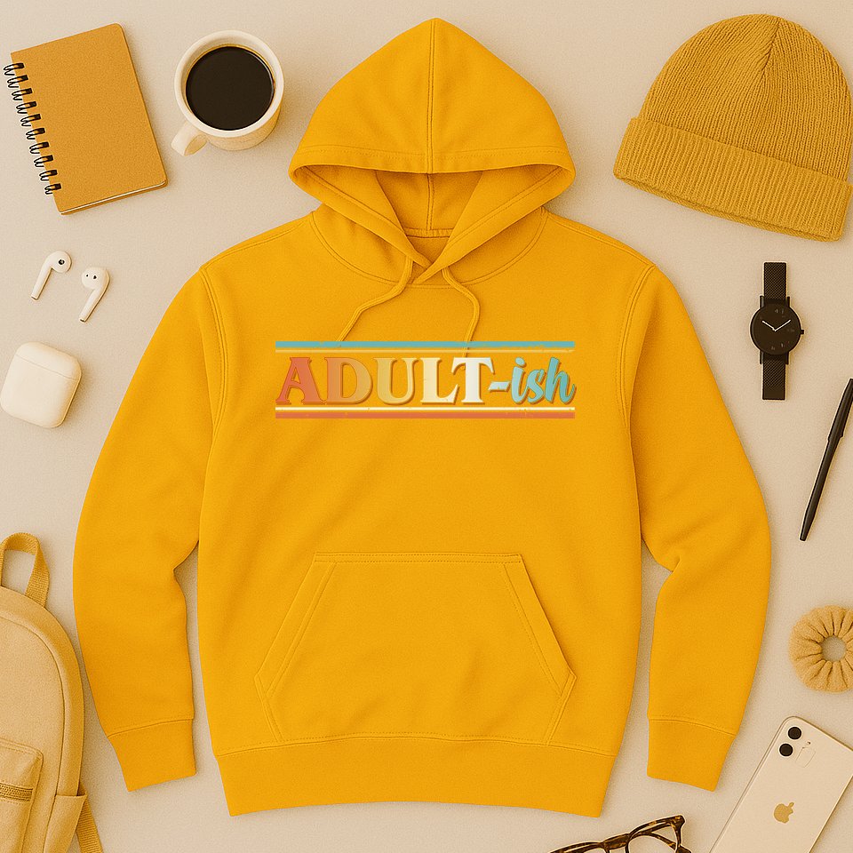 Funny Retro Adultish Hoodie