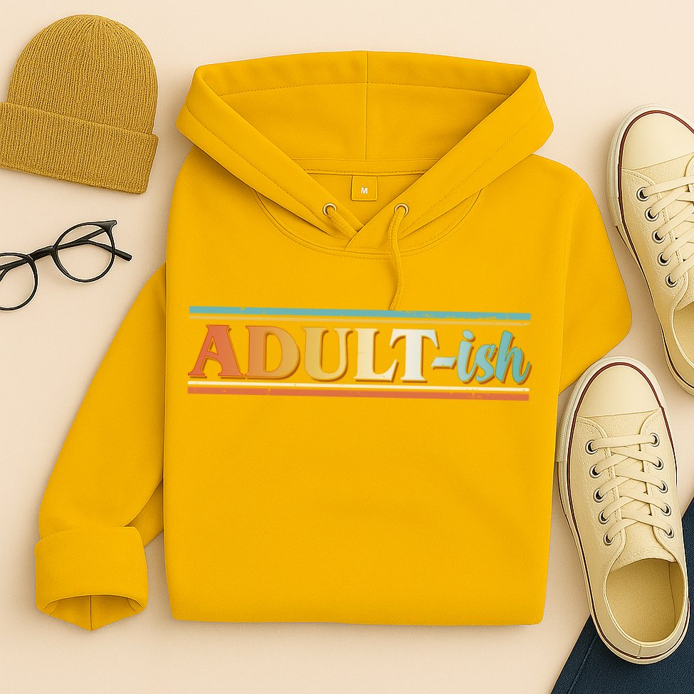 Funny Retro Adultish Hoodie