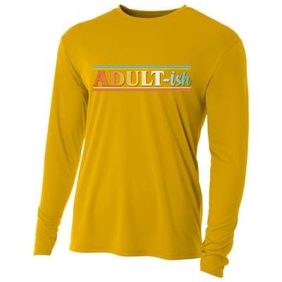 Funny Retro Adultish Cooling Performance Long Sleeve Crew