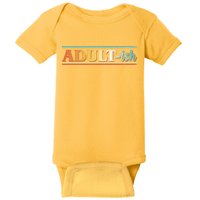 Funny Retro Adultish Baby Bodysuit