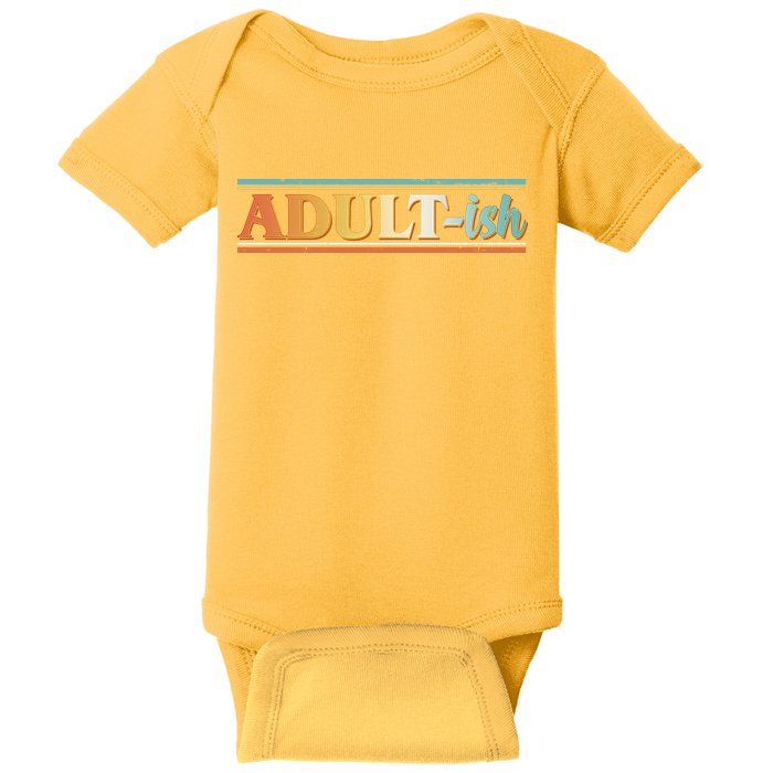 Funny Retro Adultish Baby Bodysuit