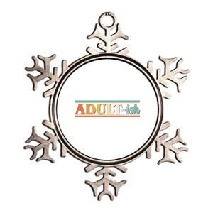 Funny Retro Adultish Metallic Star Ornament