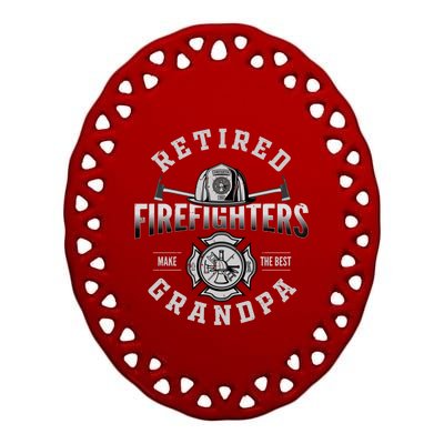 First Responder And Retiret Party Or Retired Firefighter Meaningful Gift Ceramic Oval Ornament