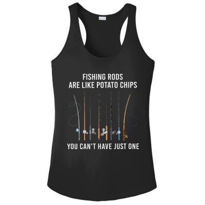 Fishing Rods Are Like Potato Chips You CanT Have Just One Ladies PosiCharge Competitor Racerback Tank