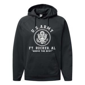 Fort Rucker Aviation Army Base Alabama Performance Fleece Hoodie