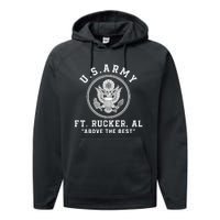 Fort Rucker Aviation Army Base Alabama Performance Fleece Hoodie