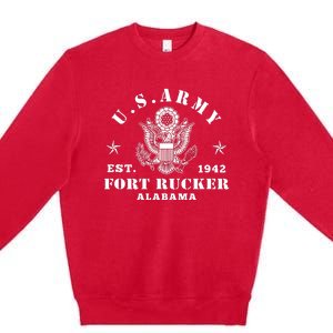 Fort Rucker Alabama Aviation Army Base Premium Crewneck Sweatshirt