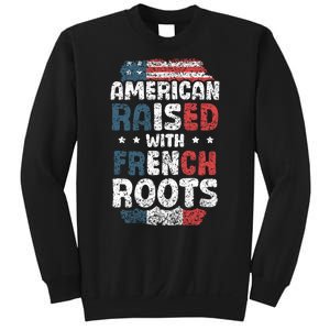 Funny Roots American French Us French American Flag Usa Sweatshirt