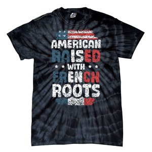 Funny Roots American French Us French American Flag Usa Tie-Dye T-Shirt