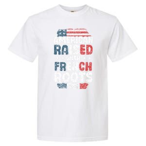 Funny Roots American French Us French American Flag Usa Garment-Dyed Heavyweight T-Shirt