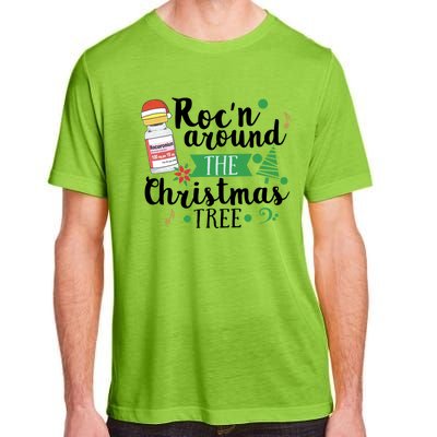 Funny RocN Around The Christmas Tree Er Ed Icu Care Nurse Cute Gift Adult ChromaSoft Performance T-Shirt