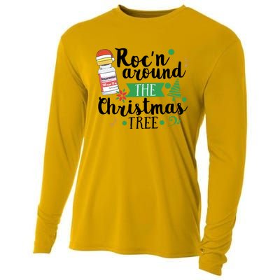 Funny RocN Around The Christmas Tree Er Ed Icu Care Nurse Cute Gift Cooling Performance Long Sleeve Crew