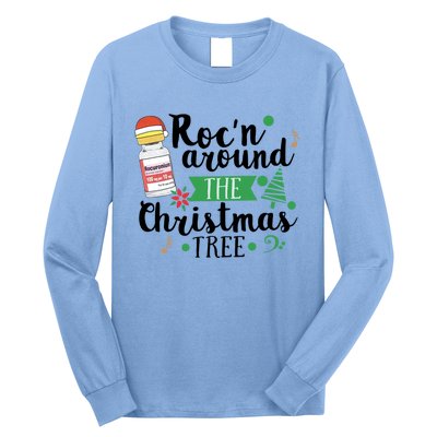 Funny RocN Around The Christmas Tree Er Ed Icu Care Nurse Cute Gift Long Sleeve Shirt