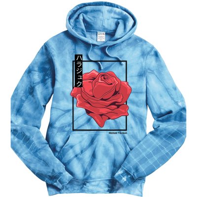 Floral Rose Art Japanese Flower Aesthetic Fashion Tie Dye Hoodie