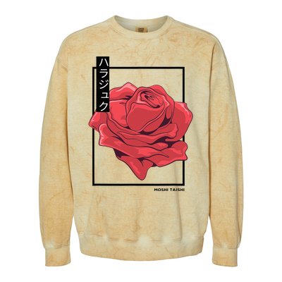 Floral Rose Art Japanese Flower Aesthetic Fashion Colorblast Crewneck Sweatshirt