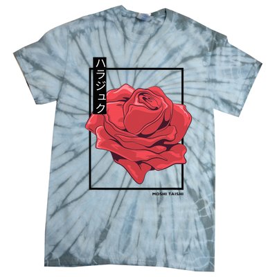 Floral Rose Art Japanese Flower Aesthetic Fashion Tie-Dye T-Shirt