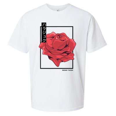 Floral Rose Art Japanese Flower Aesthetic Fashion Sueded Cloud Jersey T-Shirt