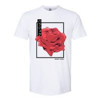 Floral Rose Art Japanese Flower Aesthetic Fashion Softstyle CVC T-Shirt