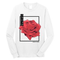 Floral Rose Art Japanese Flower Aesthetic Fashion Long Sleeve Shirt