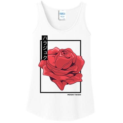 Floral Rose Art Japanese Flower Aesthetic Fashion Ladies Essential Tank