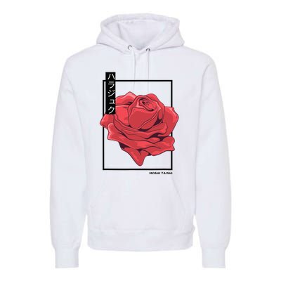 Floral Rose Art Japanese Flower Aesthetic Fashion Premium Hoodie