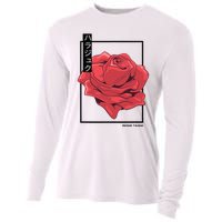 Floral Rose Art Japanese Flower Aesthetic Fashion Cooling Performance Long Sleeve Crew