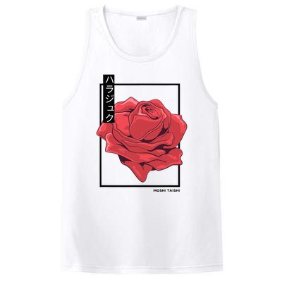 Floral Rose Art Japanese Flower Aesthetic Fashion PosiCharge Competitor Tank