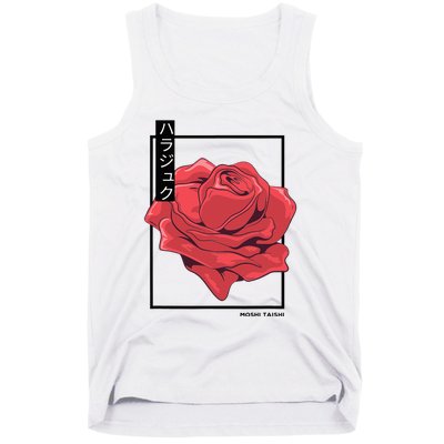 Floral Rose Art Japanese Flower Aesthetic Fashion Tank Top