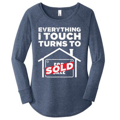 Funny Realtor Art Real Estate Agent Broker Design Women's Perfect Tri Tunic Long Sleeve Shirt