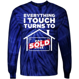 Funny Realtor Art Real Estate Agent Broker Design Tie-Dye Long Sleeve Shirt