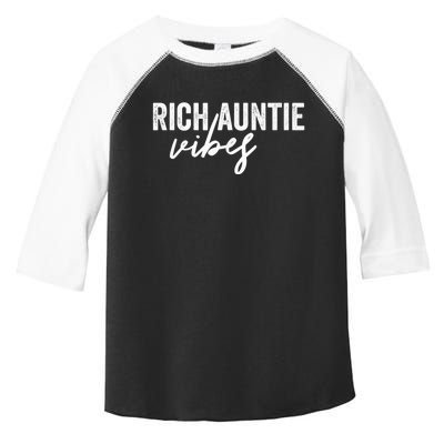 Funny Rich Auntie Vibes Quote Cool Best Aunty Humor Aunt Toddler Fine Jersey T-Shirt