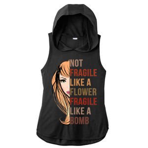 Fragile Like A Bomb Ladies PosiCharge Tri-Blend Wicking Draft Hoodie Tank