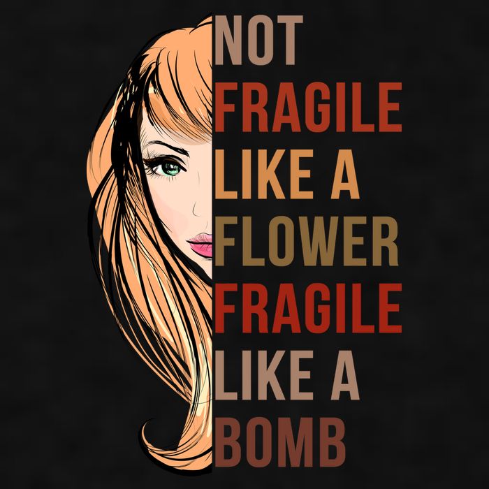 Fragile Like A Bomb Ladies PosiCharge Tri-Blend Wicking Tank