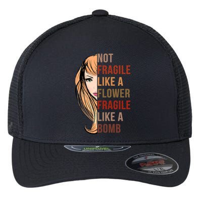 Fragile Like A Bomb Flexfit Unipanel Trucker Cap