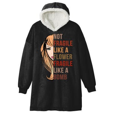 Fragile Like A Bomb Hooded Wearable Blanket