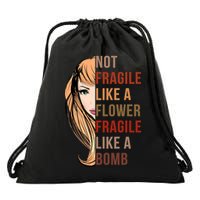 Fragile Like A Bomb Drawstring Bag