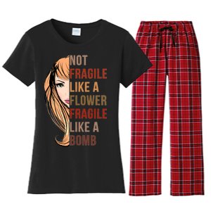 Fragile Like A Bomb Women's Flannel Pajama Set