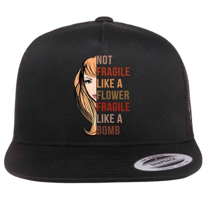 Fragile Like A Bomb Flat Bill Trucker Hat