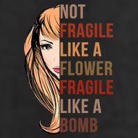 Fragile Like A Bomb Crop Fleece Hoodie