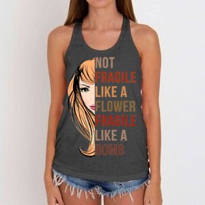 Fragile Like A Bomb Women's Knotted Racerback Tank