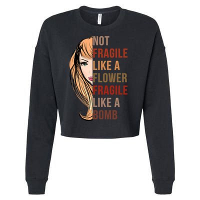 Fragile Like A Bomb Cropped Pullover Crew