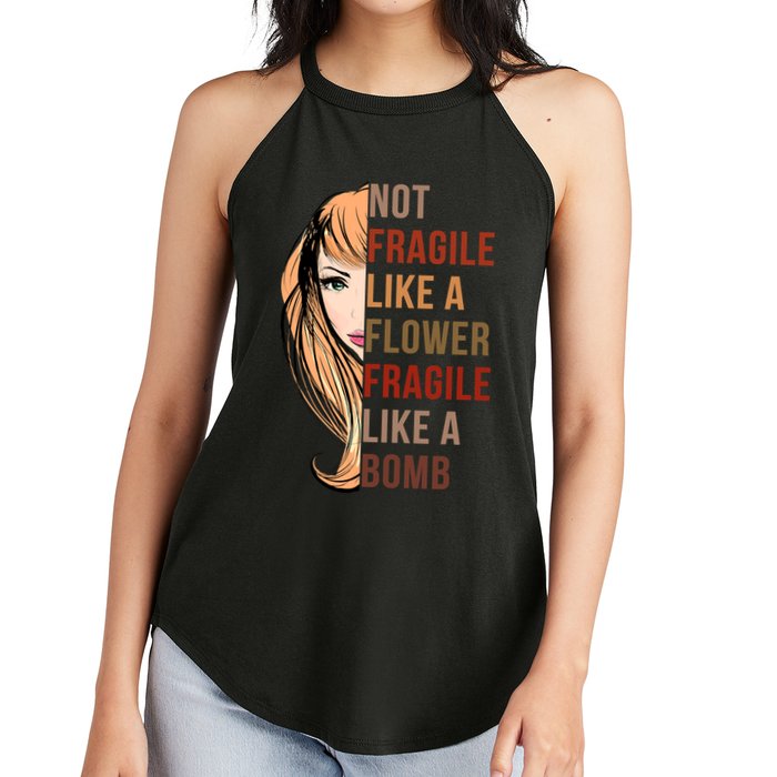 Fragile Like A Bomb Women's Perfect Tri Rocker Tank