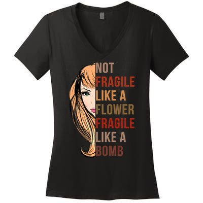 Fragile Like A Bomb Women's V-Neck T-Shirt