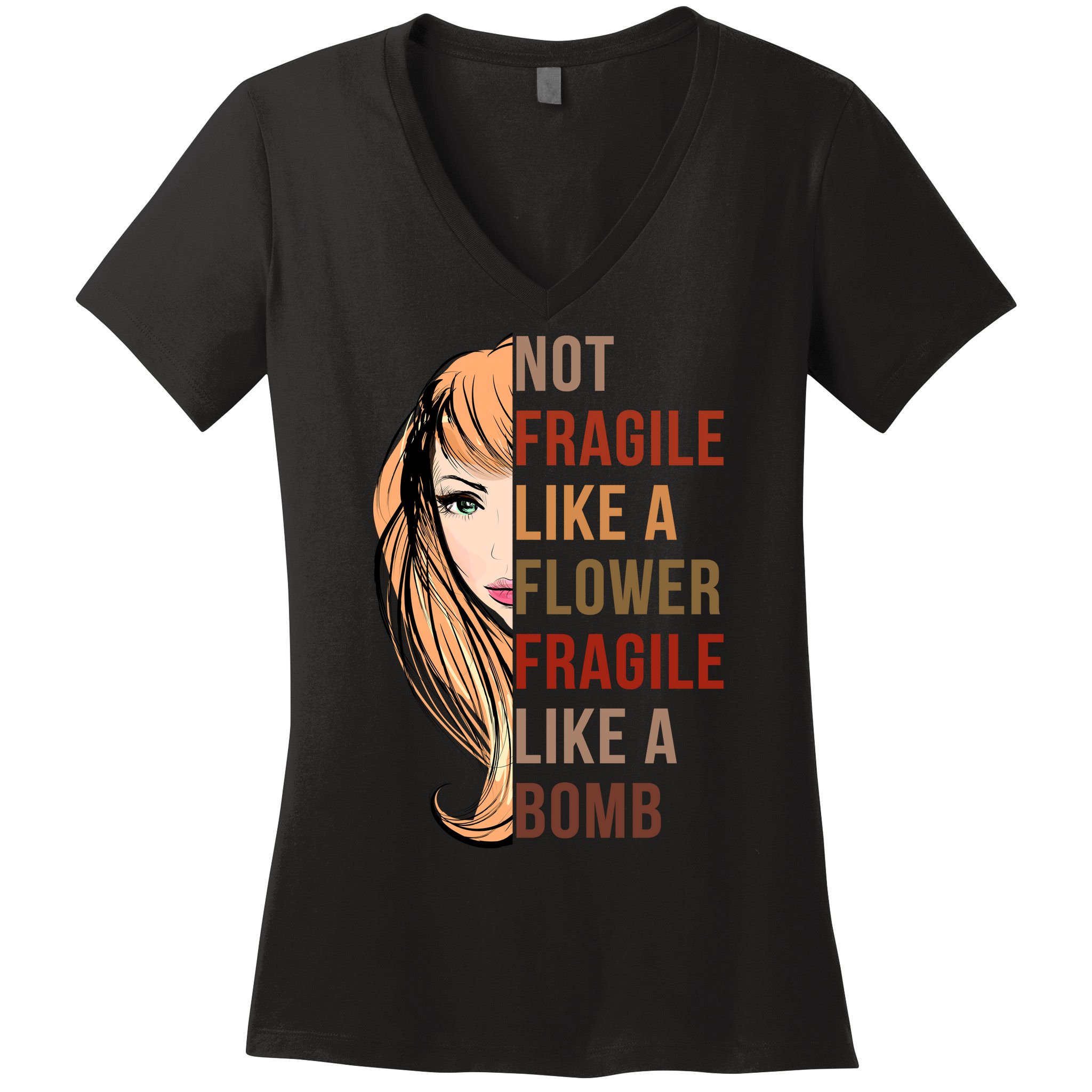 Fragile Like A Bomb Women's V-Neck T-Shirt