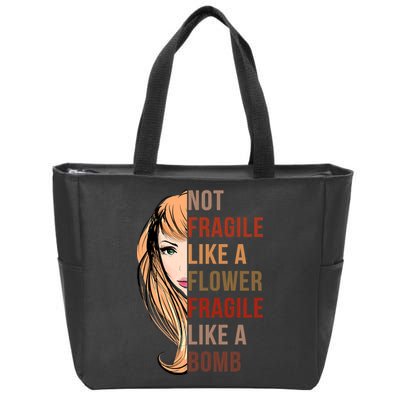 Fragile Like A Bomb Zip Tote Bag