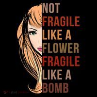 Fragile Like A Bomb Zip Tote Bag